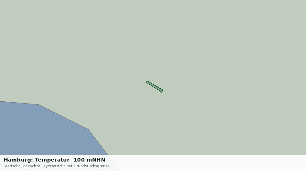 Statische Kartenansicht: Hamburg: Temperatur -100 mNHN