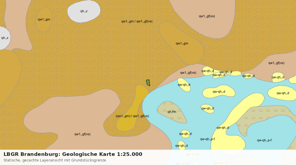 Statische Kartenansicht: LBGR Brandenburg: Geologische Karte 1:25.000