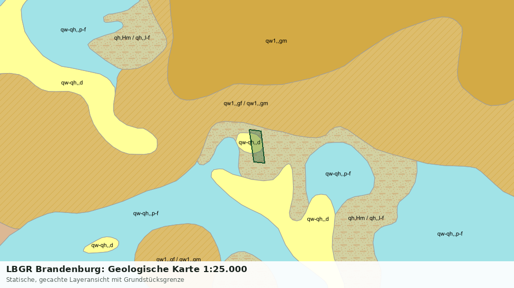 Statische Kartenansicht: LBGR Brandenburg: Geologische Karte 1:25.000