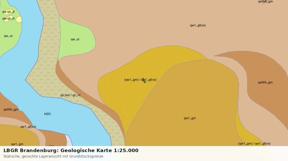 Statische Kartenansicht: LBGR Brandenburg: Geologische Karte 1:25.000