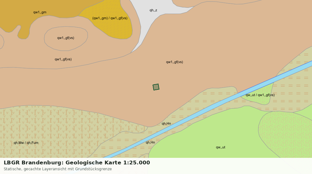 Statische Kartenansicht: LBGR Brandenburg: Geologische Karte 1:25.000