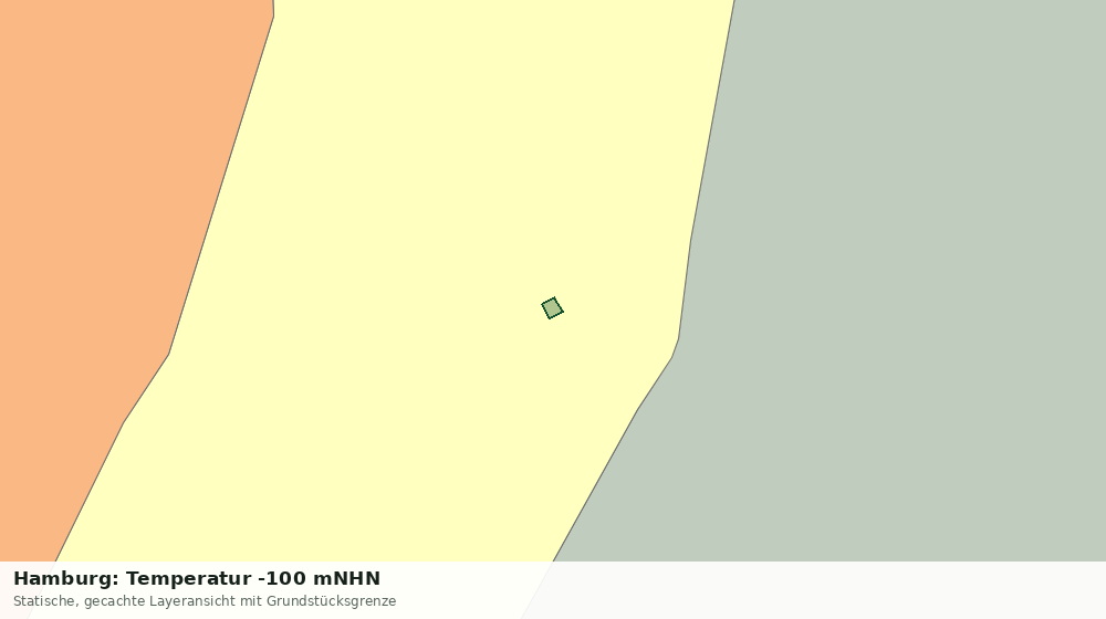 Statische Kartenansicht: Hamburg: Temperatur -100 mNHN