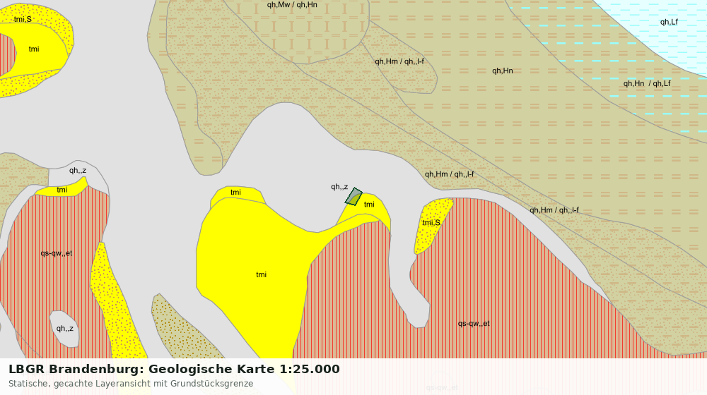 Statische Kartenansicht: LBGR Brandenburg: Geologische Karte 1:25.000