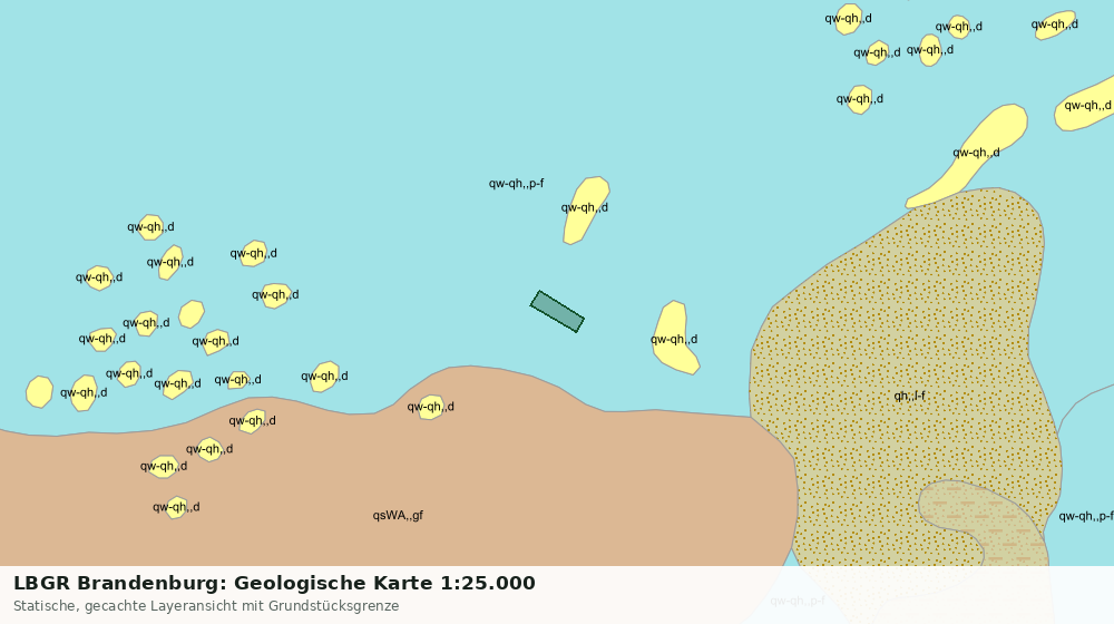Statische Kartenansicht: LBGR Brandenburg: Geologische Karte 1:25.000