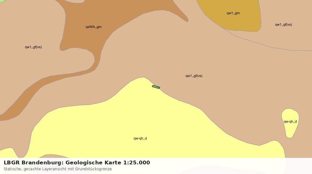 Statische Kartenansicht: LBGR Brandenburg: Geologische Karte 1:25.000