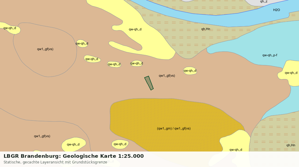 Statische Kartenansicht: LBGR Brandenburg: Geologische Karte 1:25.000