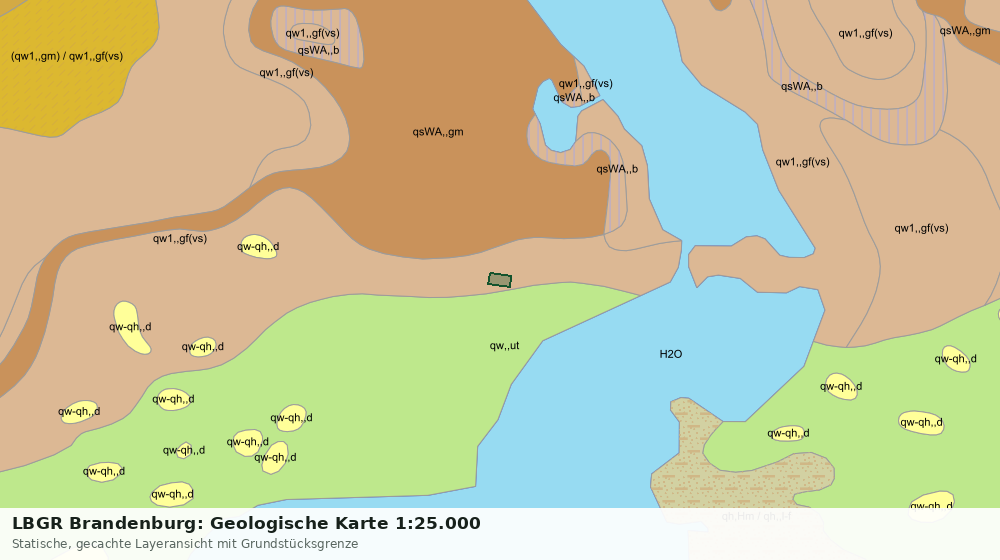Statische Kartenansicht: LBGR Brandenburg: Geologische Karte 1:25.000