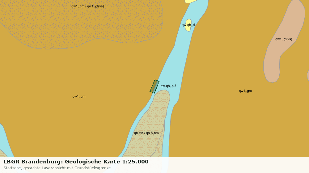 Statische Kartenansicht: LBGR Brandenburg: Geologische Karte 1:25.000