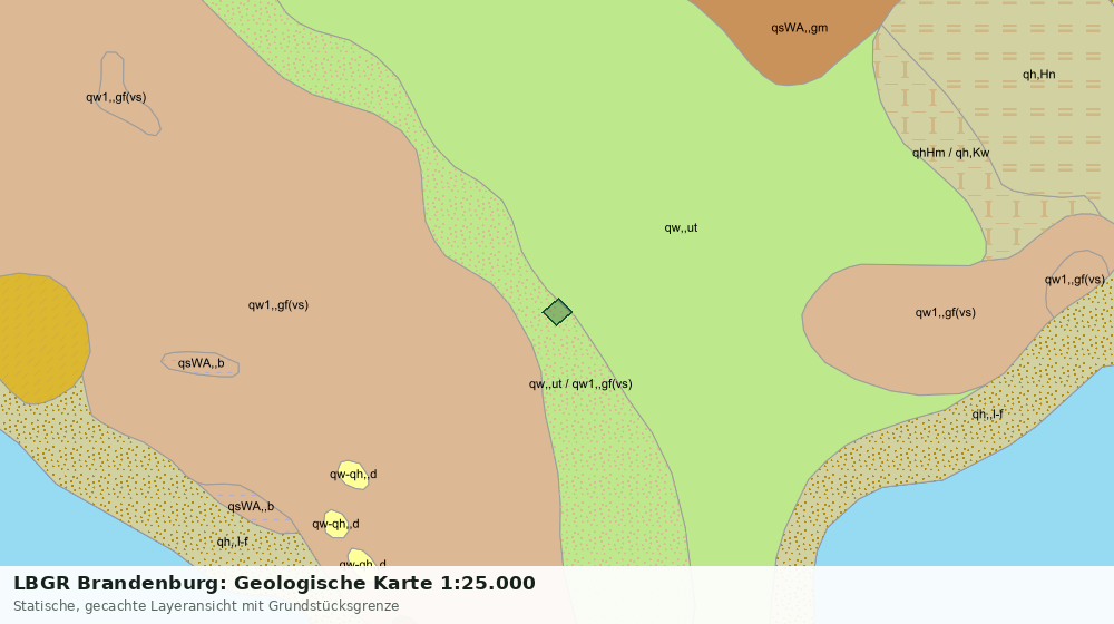 Statische Kartenansicht: LBGR Brandenburg: Geologische Karte 1:25.000