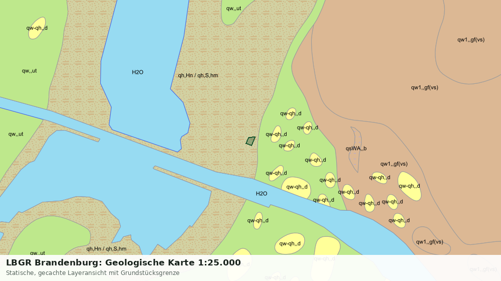 Statische Kartenansicht: LBGR Brandenburg: Geologische Karte 1:25.000