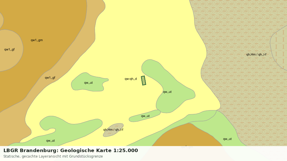 Statische Kartenansicht: LBGR Brandenburg: Geologische Karte 1:25.000