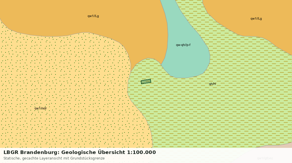 Statische Kartenansicht: LBGR Brandenburg: Geologische Übersicht 1:100.000