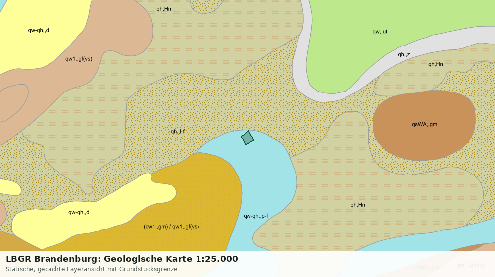 Statische Kartenansicht: LBGR Brandenburg: Geologische Karte 1:25.000