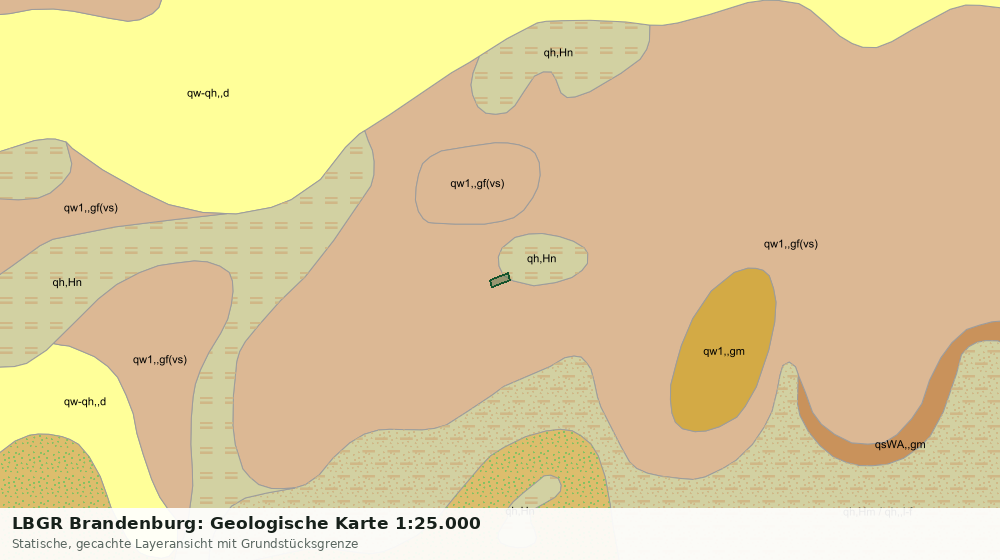 Statische Kartenansicht: LBGR Brandenburg: Geologische Karte 1:25.000