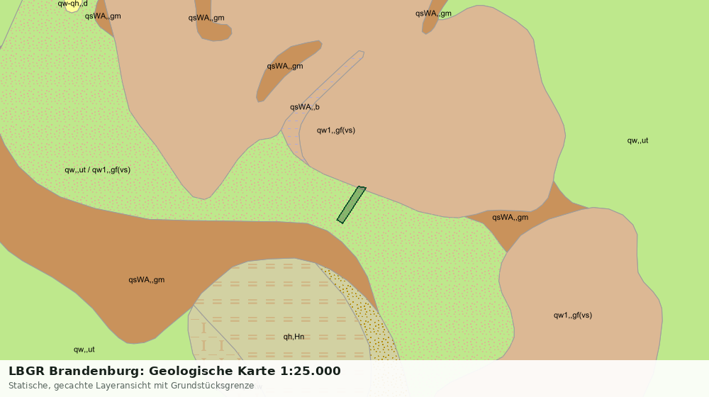 Statische Kartenansicht: LBGR Brandenburg: Geologische Karte 1:25.000