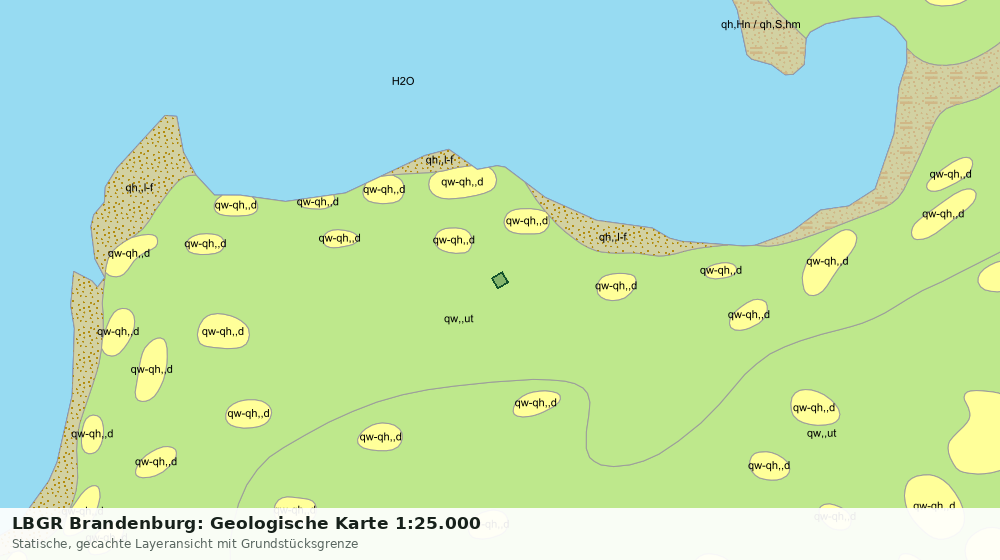 Statische Kartenansicht: LBGR Brandenburg: Geologische Karte 1:25.000