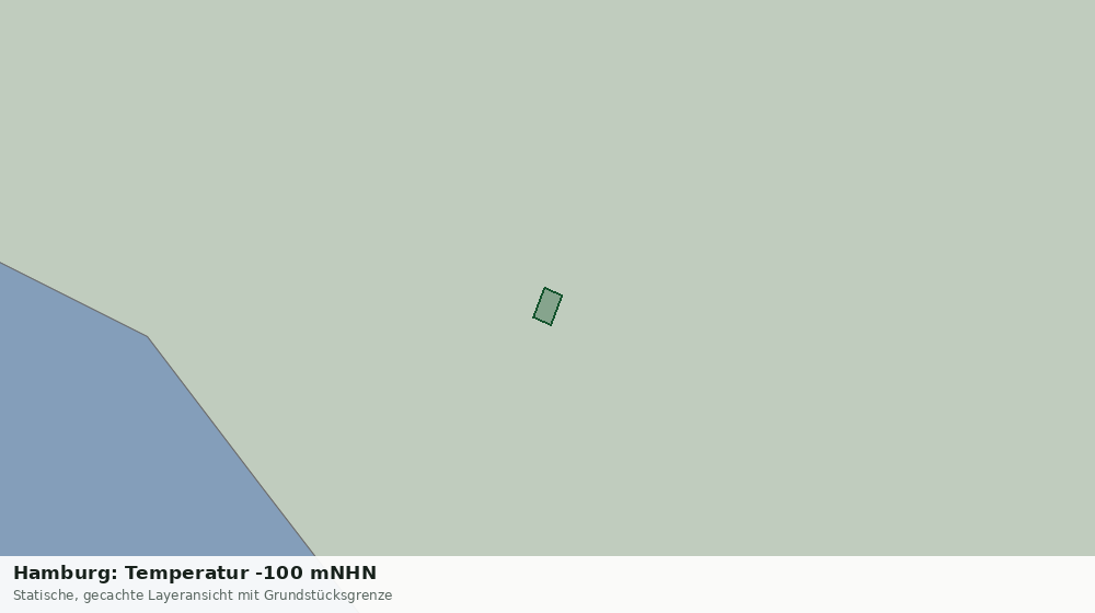 Statische Kartenansicht: Hamburg: Temperatur -100 mNHN