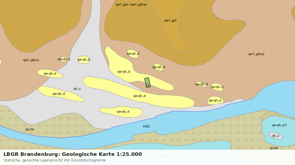 Statische Kartenansicht: LBGR Brandenburg: Geologische Karte 1:25.000
