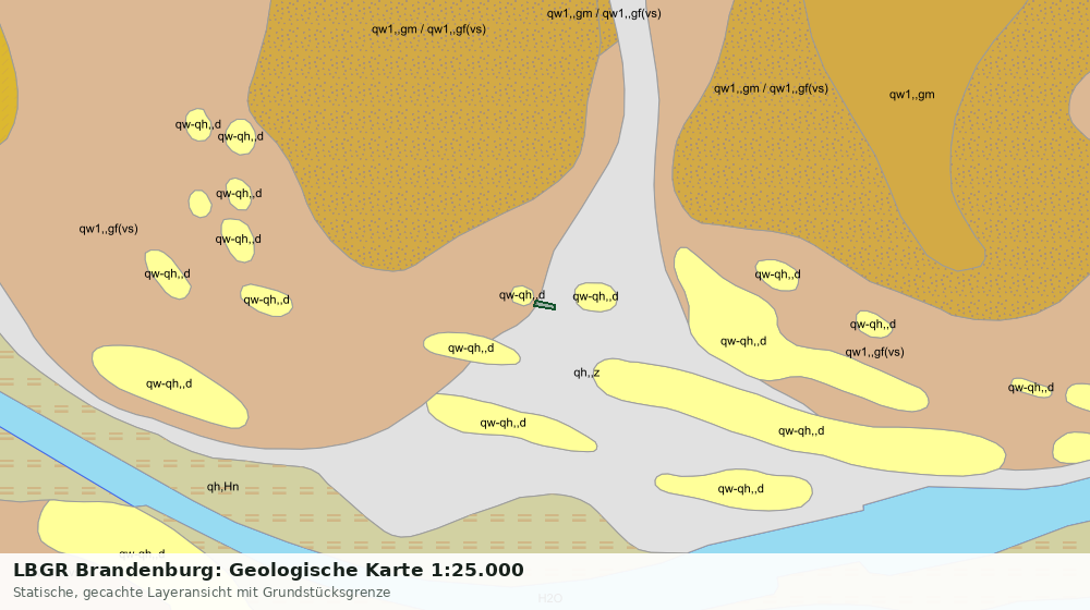Statische Kartenansicht: LBGR Brandenburg: Geologische Karte 1:25.000