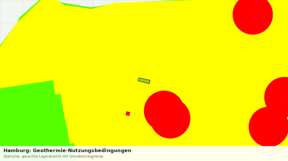 Statische Kartenansicht: Hamburg: Geothermie-Nutzungsbedingungen
