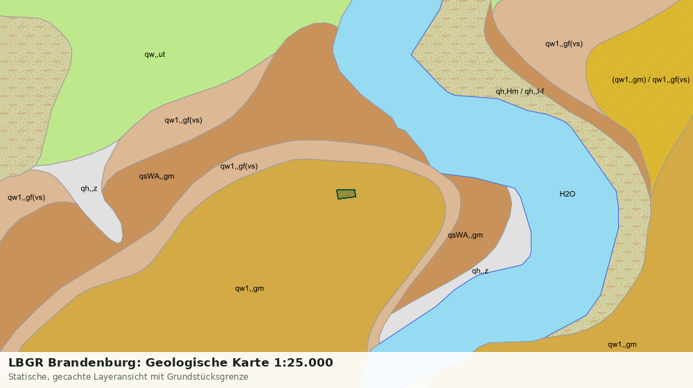 Statische Kartenansicht: LBGR Brandenburg: Geologische Karte 1:25.000