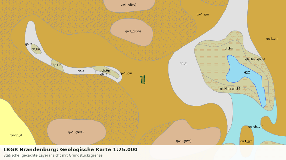 Statische Kartenansicht: LBGR Brandenburg: Geologische Karte 1:25.000