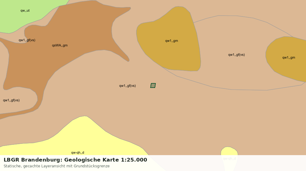 Statische Kartenansicht: LBGR Brandenburg: Geologische Karte 1:25.000