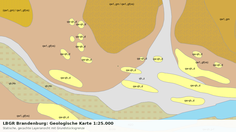 Statische Kartenansicht: LBGR Brandenburg: Geologische Karte 1:25.000