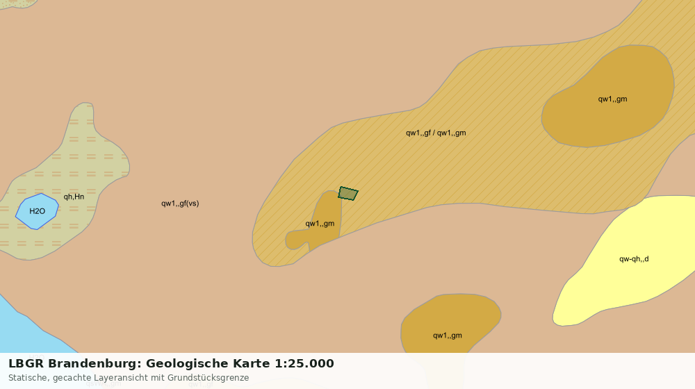 Statische Kartenansicht: LBGR Brandenburg: Geologische Karte 1:25.000
