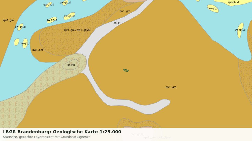 Statische Kartenansicht: LBGR Brandenburg: Geologische Karte 1:25.000