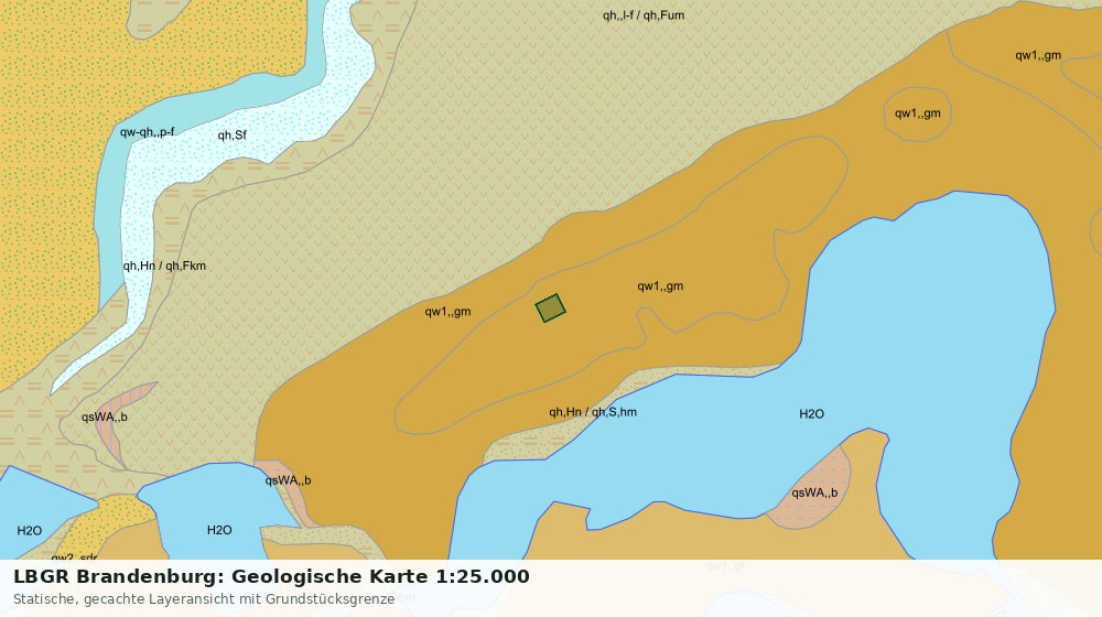 Statische Kartenansicht: LBGR Brandenburg: Geologische Karte 1:25.000