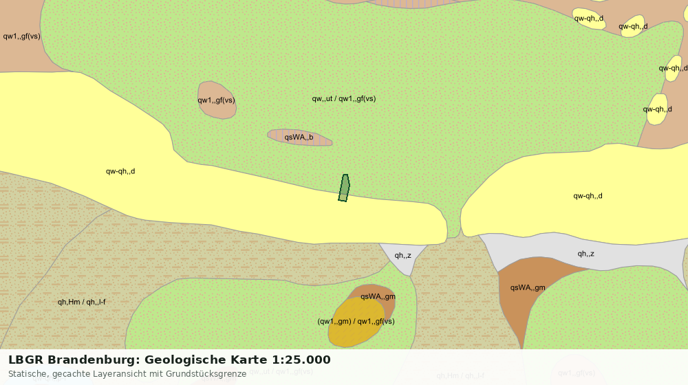Statische Kartenansicht: LBGR Brandenburg: Geologische Karte 1:25.000