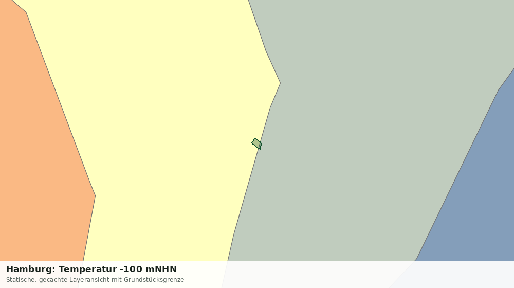 Statische Kartenansicht: Hamburg: Temperatur -100 mNHN