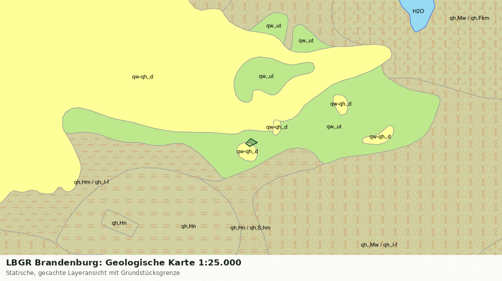 Statische Kartenansicht: LBGR Brandenburg: Geologische Karte 1:25.000