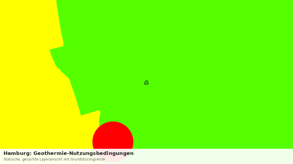 Statische Kartenansicht: Hamburg: Geothermie-Nutzungsbedingungen