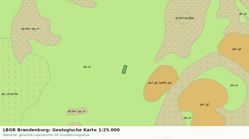 Statische Kartenansicht: LBGR Brandenburg: Geologische Karte 1:25.000
