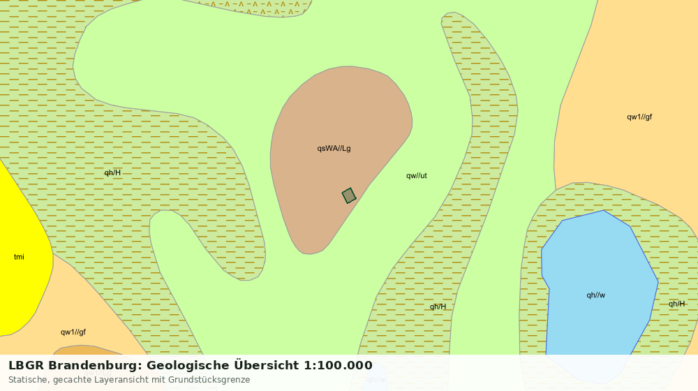 Statische Kartenansicht: LBGR Brandenburg: Geologische Übersicht 1:100.000