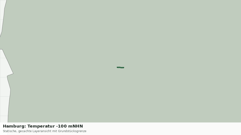 Statische Kartenansicht: Hamburg: Temperatur -100 mNHN