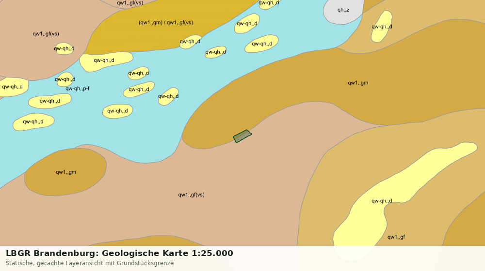 Statische Kartenansicht: LBGR Brandenburg: Geologische Karte 1:25.000