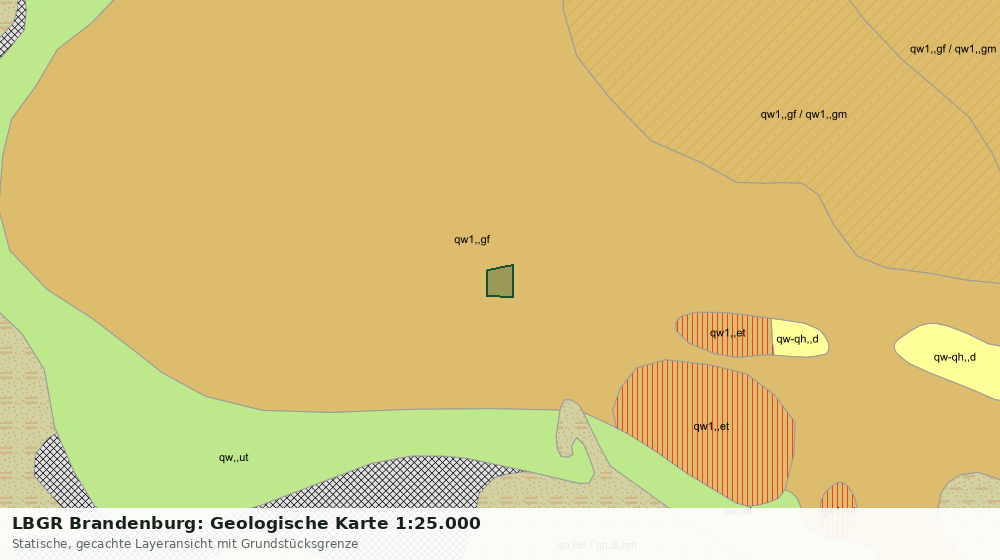 Statische Kartenansicht: LBGR Brandenburg: Geologische Karte 1:25.000