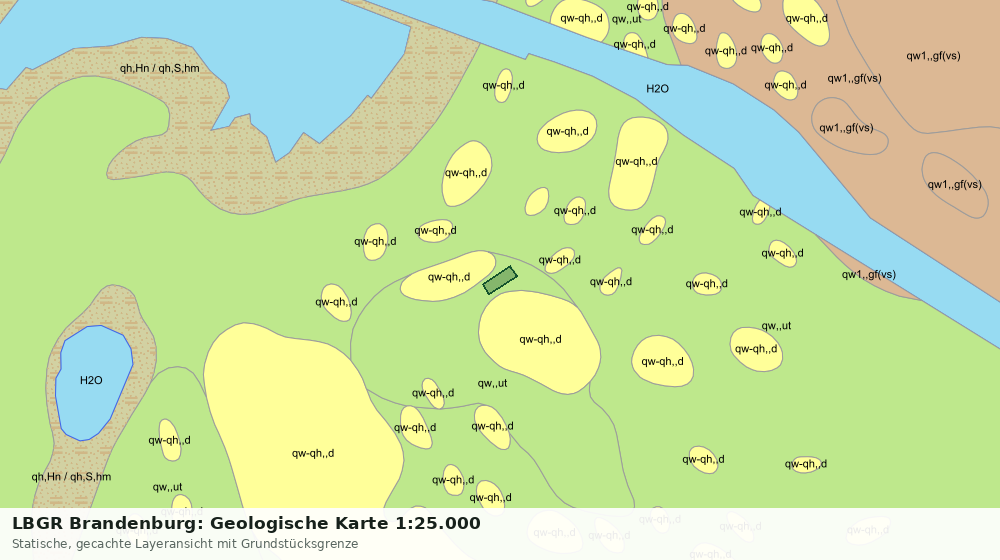 Statische Kartenansicht: LBGR Brandenburg: Geologische Karte 1:25.000