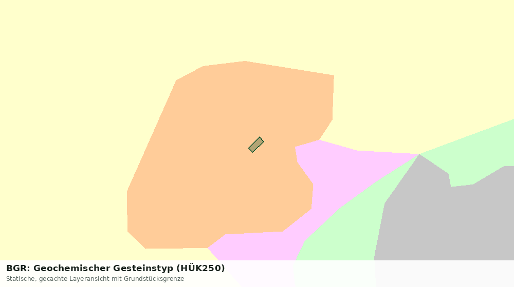 Statische Kartenansicht: BGR: Geochemischer Gesteinstyp (HÜK250)