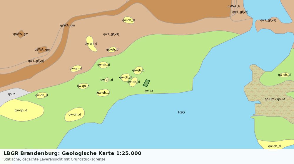 Statische Kartenansicht: LBGR Brandenburg: Geologische Karte 1:25.000