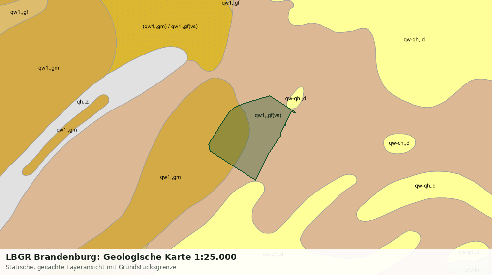 Statische Kartenansicht: LBGR Brandenburg: Geologische Karte 1:25.000