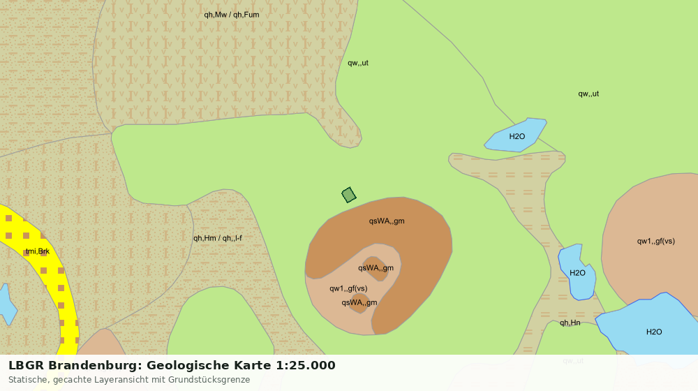 Statische Kartenansicht: LBGR Brandenburg: Geologische Karte 1:25.000