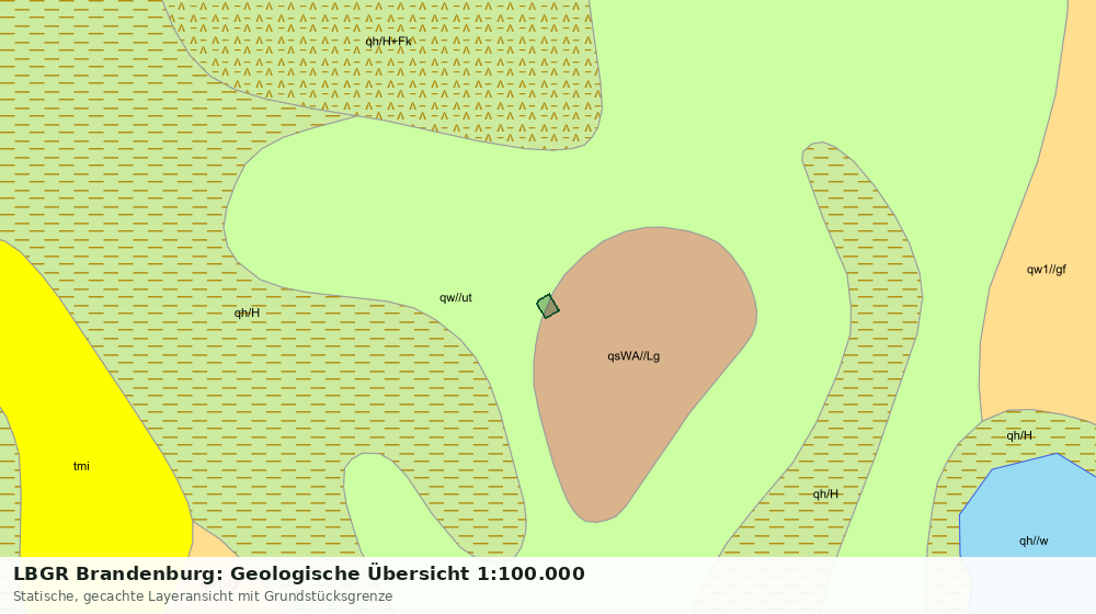 Statische Kartenansicht: LBGR Brandenburg: Geologische Übersicht 1:100.000
