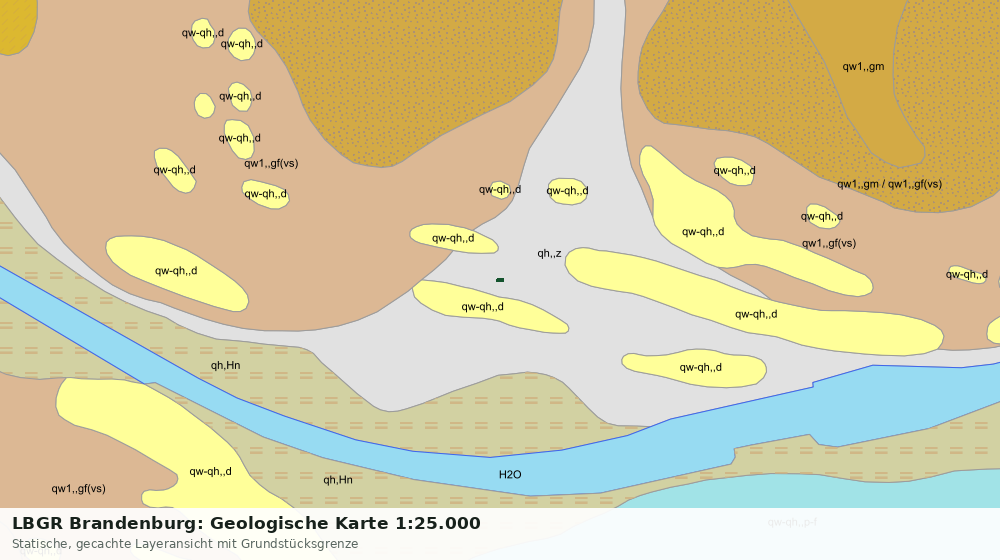 Statische Kartenansicht: LBGR Brandenburg: Geologische Karte 1:25.000