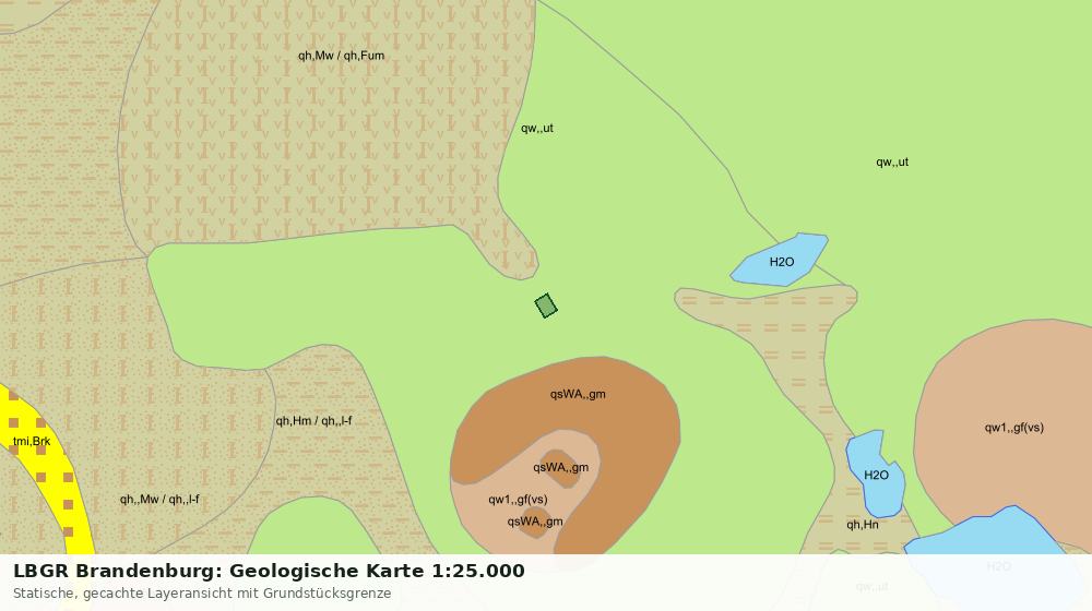 Statische Kartenansicht: LBGR Brandenburg: Geologische Karte 1:25.000