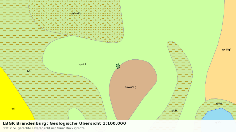 Statische Kartenansicht: LBGR Brandenburg: Geologische Übersicht 1:100.000