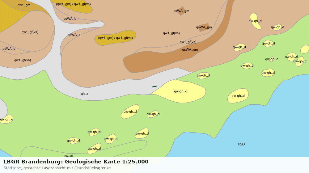 Statische Kartenansicht: LBGR Brandenburg: Geologische Karte 1:25.000